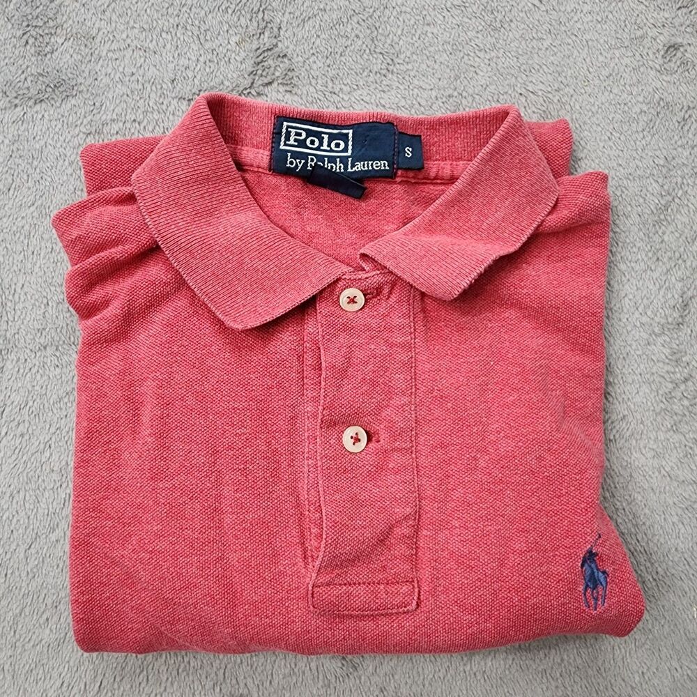 VTG Polo Ralph Lauren Shirt Mens Small 100% Cotton Red 90s Pony